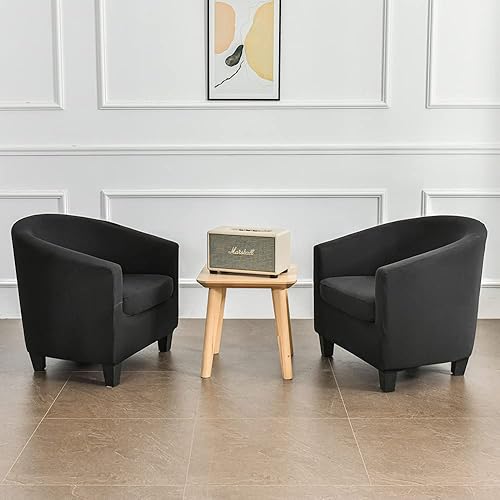 Lot de 2 housses en velours extensible pour fauteuil club, fauteuil de cocktail Tullsta (flor de Melocotón) - Nail Gallerys