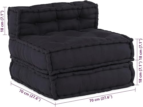 vidaXL Pouf modulaire Anthracite 70x70x54 Tissu, canapé, canapé Convertible, canapé Tissu, canapé modulable, Coussin Palette, canapé de Sol, Divan - Nail Gallerys