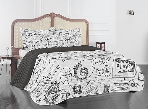 ABAKUHAUS Lama Ensemble de Couvre-lit en Microfibre, Enfants Cartoon Design, Ensemble de Linge de lit Doux avec Couvre-oreillers et Couette, 170 cm x 220 cm, Cadet Bleu - Nail Gallerys