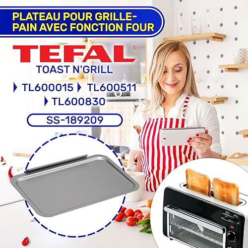 Plateau pour Grille-Pain avec Fonction Four avec Code Original SS-189209 pour Tefal Toast N'Grill TL600015 TL600511 TL600830 - Garantie de 10 Ans - MONTERAL - Nail Gallerys