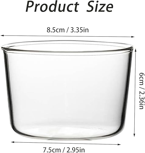 4 Pièces Saladier Verre, Coupelle Dessert, Verrine Tiramisu, Verrine en Verre, Coupes à Dessert, Coupe a Glace, Tasse à Dessert Transparente, Pudding Ronde, Bols de Service Multifonctionnels - Nail Gallerys