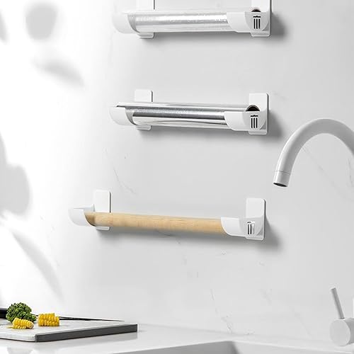 Générique Lot de 4 Supports de Sacs Poubelle, Distributeur de Sacs Poubelle, Film Alimentaire Support Rangement Porte, Support de Sacs de Rangement Autocollants pour armoires de Cuisine, Portes - Nail Gallerys