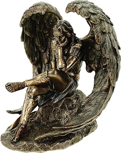 Ange Mort Lucifer avec épée Sculpture en Bronze Satan Diable - Nail Gallerys