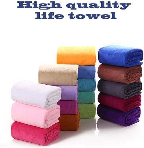 Smilsiny Serviette Microfibre,Toucher Plume Serviette,Serviette en Velours Double Face,Absorbant et Lavable en Machine Serviette,Convient pour Salle de Bain(100x200cm,Bleu Ciel) - Nail Gallerys