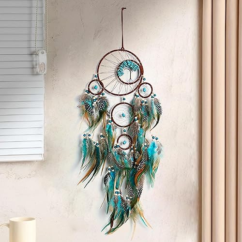 Capteur De Rêves en Plumes,Motif Plume, Handmade Attrape-rêves pour Decoratif Maison Chambre Murale Voiture Anniversaire Cadeau - Nail Gallerys