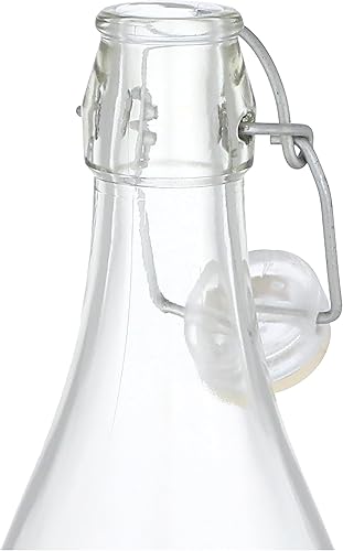 Bouteille en Verre 1 L avec Fermeture hermétique Lignes Bleu Lella - Nail Gallerys