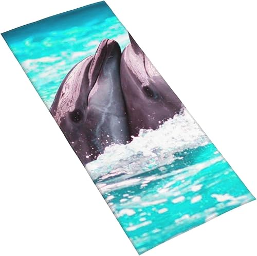 Dauphin imprimé, Serviettes de Toilette durables pour hôtel, Gant de Toilette de Voyage, Serviette de Visage 30 x 70 cm - Nail Gallerys