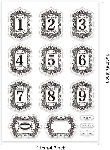 PH PandaHall Tampons Transparents en Silicone Transparent avec Mots en Caoutchouc Transparent pour la Fabrication de Cartes, L'Artisanat, L'Album Photo, le Journal, la Décoration - Nail Gallerys