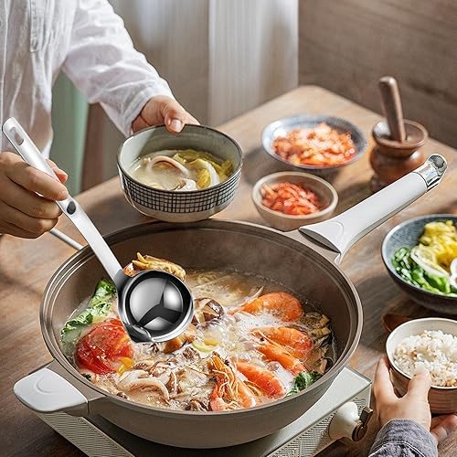 Spoon De Filtre À Huile En Acier Inoxydable - Séparateur De Sauce, Louche De Cuisson | Écumoire Gras De Qualité Alimentaire, Cuillère À Pas De Soupe Polyvalente Pour La Friture, Élimination Des Graiss - Nail Gallerys
