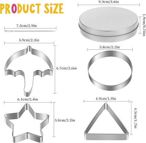 Moules à Biscuits Coréens, Coréen Sucre Candy Making Outils, Parapluie, Etoile, Cercle, Triangle, Emporte-Pièce de Jeu Coréen, Défi des Cookies de Jeu - Nail Gallerys