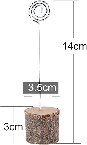 AONER (H:14cm 20Pcs Porte Nom en Bois avec Porte Photo Marque Place Support Photo Carte Nom Place Déco Table Rustique pour Mariage Anniversaire Fête Champetre(Base:3cm) - Nail Gallerys