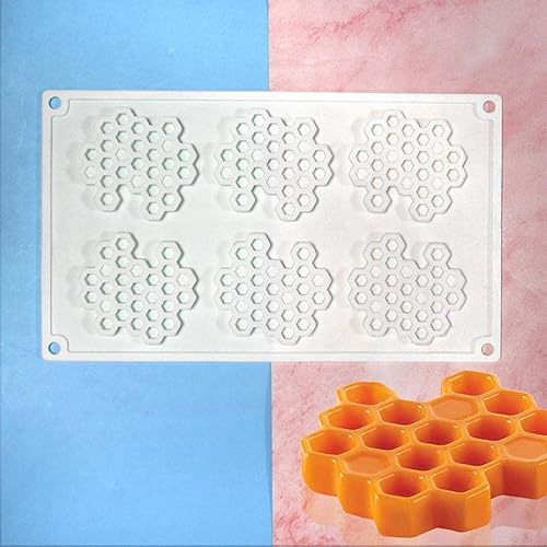 SHARRA Moule à gâteau en silicone en nid d'abeille - Moule à gâteau DIY - Moules à gâteau pour muffins, biscuits, gâteaux, chocolat, bonbons, accessoires de cuisson - Nail Gallerys