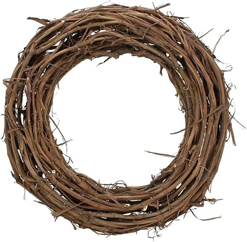 Couronne rustique en rotin Ø 50 cm, couronne naturelle - Nail Gallerys
