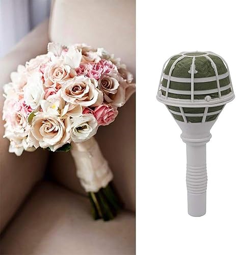 Generic Support de bouquet de mariée, poignée florale pour bouquet de mariage pour fleurs artificielles, arrangements floraux, fournitures de jardinage, blanc - Nail Gallerys