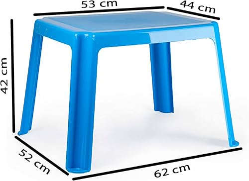 Acan Tradineur Tipi Ensemble de table et chaise pour enfant en plastique, structure solide, pour enfants, intérieur et extérieur, salon, jardin, fabriqué en Espagne (Taupe) - Nail Gallerys