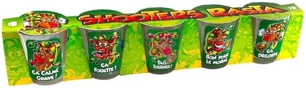 Ebiz Verres shooter rasta (lot de 5) shot humoristique - Nail Gallerys