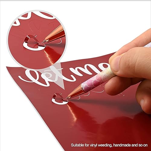 Jikoiuty Lot de 2 stylos de désherbage à paillettes avec pointe, stylo aiguille, outil de désherbage pour stylo de purge en vinyle pour travaux manuels simples en vinyle - Nail Gallerys