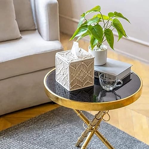 Peowuieu Boîte à mouchoirs en papier, décoration bohème, porte-mouchoirs carré avec boucle de perles, serviette en macramé, organisateur de mouchoirs, décoration de - Nail Gallerys