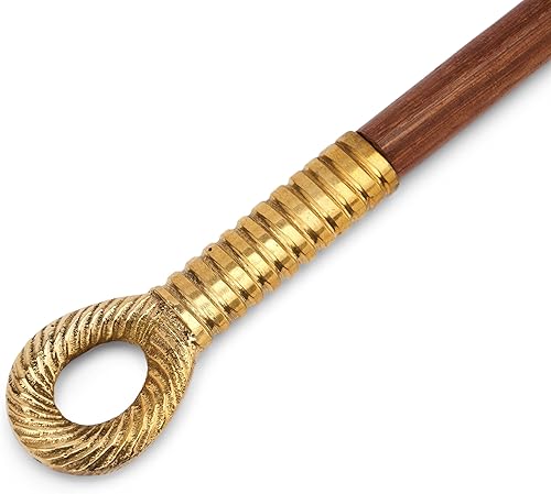 NKlaus Extincteur de Bougie avec poignée en Bois d'environ 35 cm de Long Extincteur de Bougie pour Lampe à Huile en Laiton Or Extincteur de mèche Outil pour Bougies 4035 - Nail Gallerys