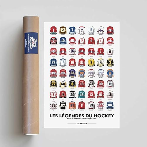 Sport à l'Affiche - Art Poster - Les légendes du hockey 40x60 cm - Nail Gallerys