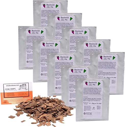 AlcoFermBrew 5 x Bentonite 40g - Bentonite pour la Clarification des vins et jus - Nail Gallerys