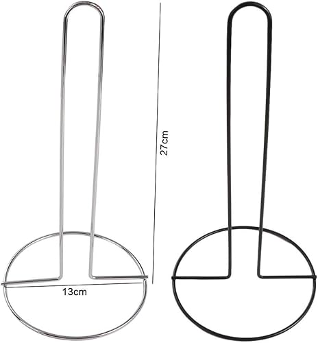 Porte-Rouleaux, Porte-Serviettes en Papier autoportant, Porte-Rouleaux de Papier essuie-Tout en Acier Inoxydable, Porte-Serviettes argenté (Noir) - Nail Gallerys