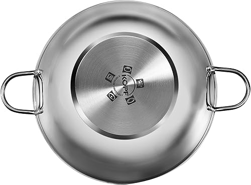 Kopf Wok inox induction Josie, Ø 32 cm, avec couvercle en verre - Nail Gallerys