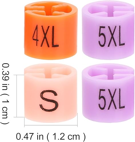 200 Pièces Marqueurs De Taille En Plastique Pour Cintres, Anneaux Colorés Pour Codage De Vêtements, 9 Tailles Xxs À 5Xl, Idéal Pour Organisation De Magasins Et Séparation Rapide Des Vêtements - Nail Gallerys