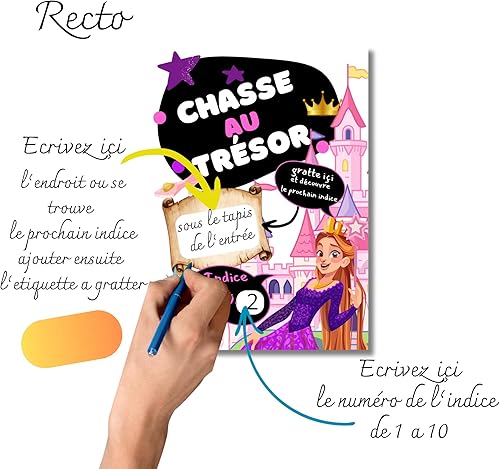 Cartes à Gratter Chasse au Trésor, Jeu Anniversaire Enfant 5-12 Ans, Kit 10 Cartes avec Pastilles, Intérieur/Extérieur (Pirates) - Nail Gallerys