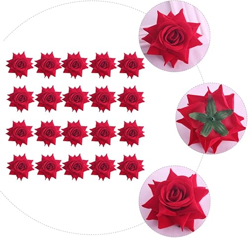 ULTECHNOVO 20 Pièces Têtes de Roses Fleurs Simulées Élégantes pour Décoration de Mariage DIY pour Mur de Fleurs Décorations Intérieures Extérieures - Nail Gallerys