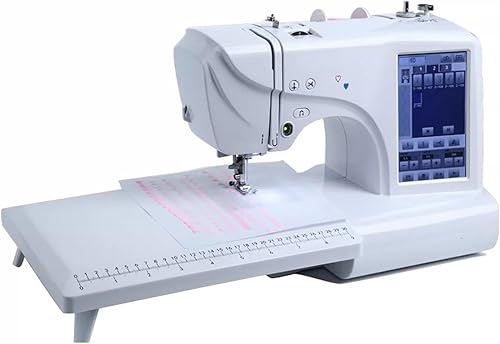 Machine à broder électrique,machine à coudre automatique 158 motifs intégrés,avec zone de broderie de 4x4/4x9.2' et écran tactile LCD,210 lettres intégrées et 30 bordures de motifs,couture - Nail Gallerys