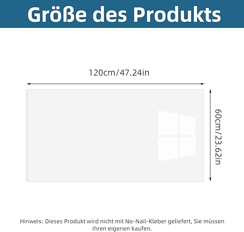 Crédence de cuisine en verre acrylique - Panneaux muraux pour cuisine - 60 x 120 cm - Montage mural facile - Blanc - Nail Gallerys