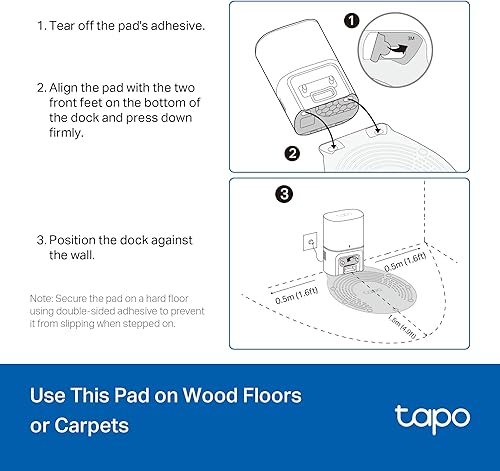Tapo Tapis de Protection imperméable RVA411, pour RV30 Max Plus et RV20 Max Plus, Protège Votre Sol de l'humidité et des serpillères mouillées - Nail Gallerys
