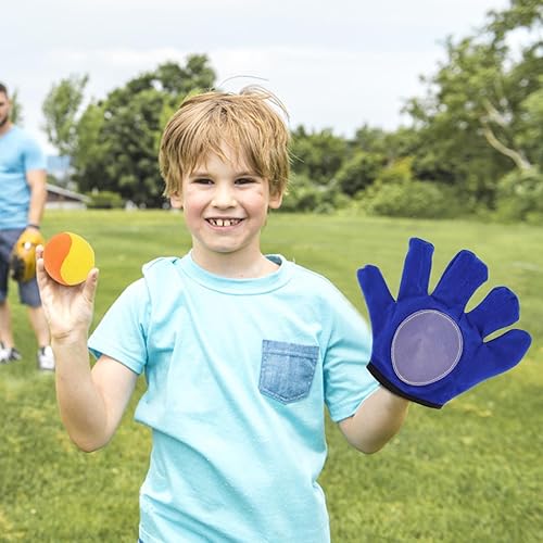 Sticky Ball Gloves - Jeu de lancer à ventouse - Kit d'extérieur avec gants de balle collants - Jouet de raquette de plage - Jouet portable en tissu pour les parents et les parents - Nail Gallerys