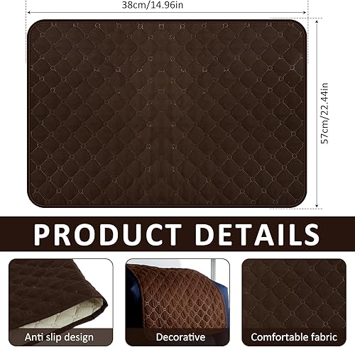 Lot de 3 housses d'appui-tête de canapé en polyester doux résistant à l'usure pour appui-tête inclinable 57 x 38 cm, protection anti-décoloration pour fauteuil inclinable (gris) - Nail Gallerys