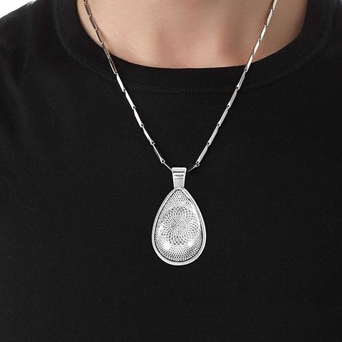 HEALLILY 48 pièces Lunette Pendentif Plateau avec cabochon en verre brut pour bricolage photo pendentif collier bijoux (cœur + ovale + espace + rond) - Nail Gallerys