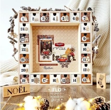 Tampon bois MERRY CHRISTMAS - Nail Gallerys