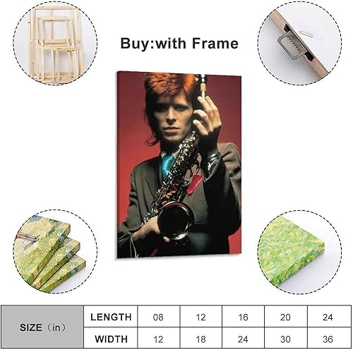 AUEYQWHE David Bowie Poster mural esthétique pour salon, chambre à coucher - 30 x 45 cm - Style sans cadre - Nail Gallerys