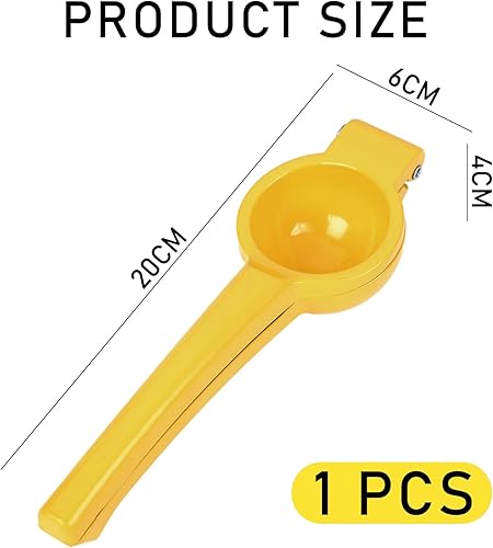 1 presse-citron manuel en métal, mini presse-agrumes manuel pour fruits de cuisine, presse-agrumes portable, presse-agrumes de sécurité (jaune) - Nail Gallerys