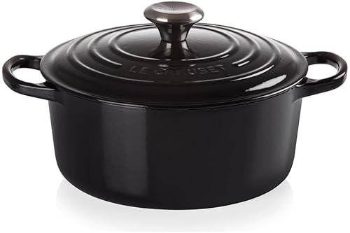 Le Creuset LS2501-2617 Signature Four rond en fonte émaillée pour français (hollandais), 5,7 L, Caraïbes - Nail Gallerys