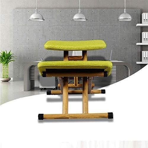 Chaise d'Ordinateur à Genoux Ergonomique - Tissu Vert Premium, Design Moderne pour Posture Parfaite, Idéale pour Travail à Domicile et Bureau - Nail Gallerys