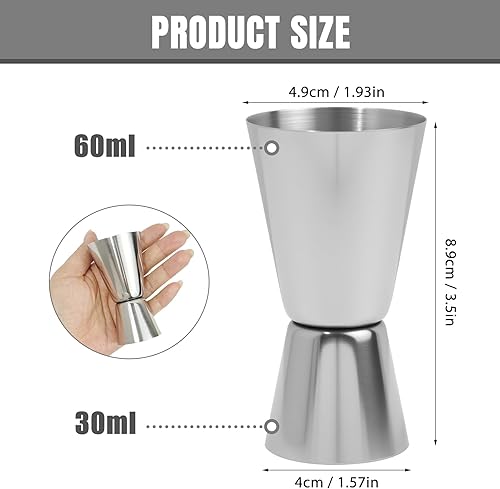 Doseur Cocktail, Verre Doseur Cocktail, Double Cocktail Jigger 30/60ML, Doseur À Alcool En Acier Inoxydable Pour Bar, Fête, Barman Professionnel - Nail Gallerys
