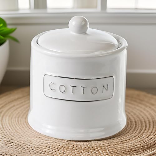 Coton Tige en pot en céramique Style Classique Pour cotons-tiges Coton et laine - Nail Gallerys
