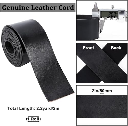 GORGECRAFT Bandes de Cuir Véritable 2mX25mmX2mm Cordon Plat en Cuir de Vache Corde de Tressage pour Bracelets Colliers Fabrication de Bijoux Colliers Ceintures de Guitare Porte-Clés, Tan - Nail Gallerys