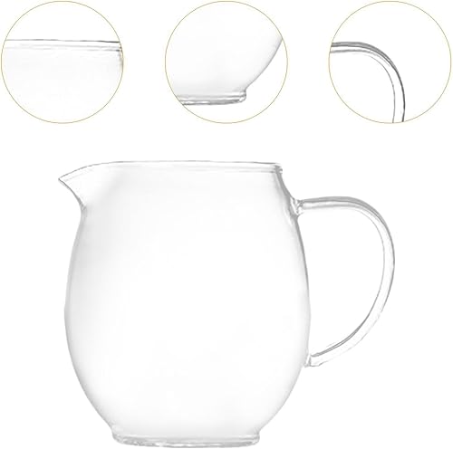 FytStycale Pot à Lait En Verre, Verseur de Lait Transparent, 400ml 10cmx6cm - Nail Gallerys
