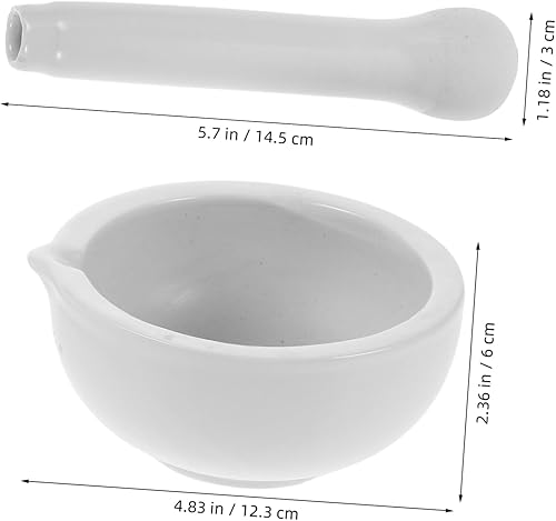 SHINEOFI Lot De 2 Mortiers Et Pilon En Porcelaine Bol De Broyage Et Pilon Pour Pigments Pour Projets De Poterie À Faire Soi-Même À Utiliser À La Maison Ou À L'École - Nail Gallerys