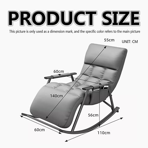 Intérieur chambre fauteuil à bascule avec coussin,Moderne Gravité zéro fauteuil à bascule,Extérieur respirant terrasse chaise berçante,chaises longues jardin avec accoudoirs,chaise ergonomique. - Nail Gallerys