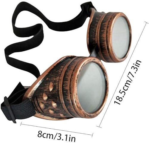 SANON Vintage Victoria Steampunk Lunettes, Lunettes Unisexes, Lunettes Gothiques Steampunk De Style Rétro, Lunettes De Soudure Punk - Nail Gallerys