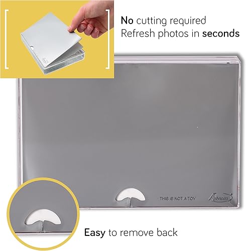 Adventa Cadre photo pailleté en acrylique - Peut contenir 10 x 15 cm - Bloc photo de bureau transparent sans cadre avec confettis (or rose) - Cadeau personnalisé idéal pour un mariage - Nail Gallerys