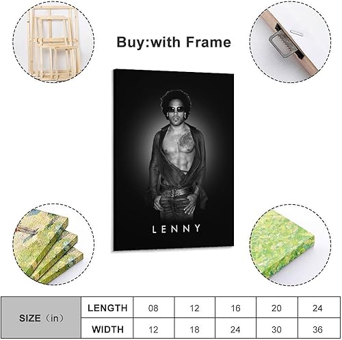 VZRSQZK Poster décoratif sur toile de l'auteur-compositeur Lenny Kravitz - Impression d'art moderne pour chambre à coucher - 20 x 30 cm - Nail Gallerys